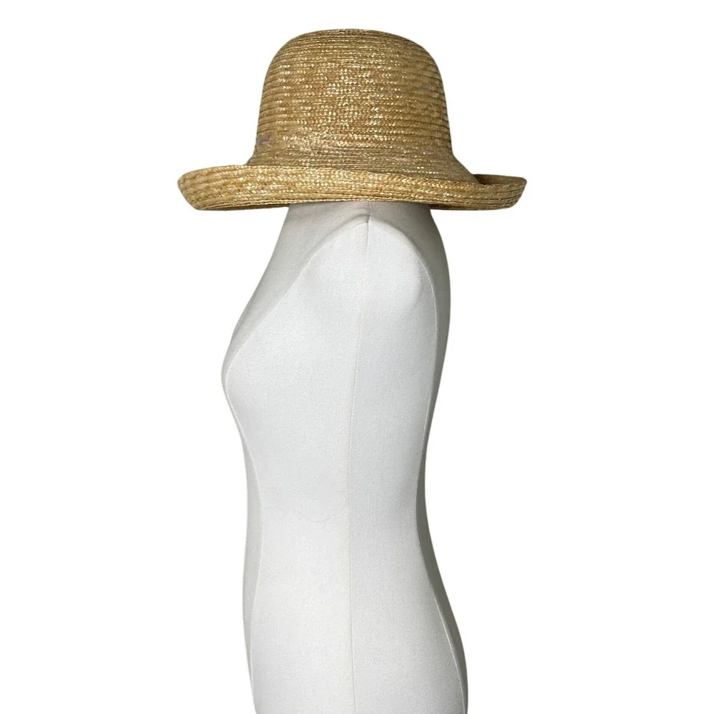 Coastal‎ Straw Sun Hat Wide Brim Wheatbraid Woven Giovannio OS
